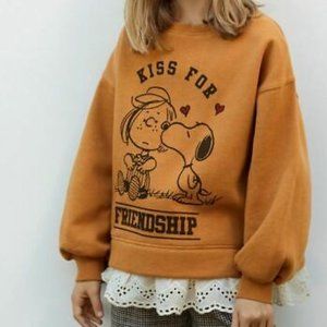 NWT Zara Girls Peanuts Sweatshirt Sz 9